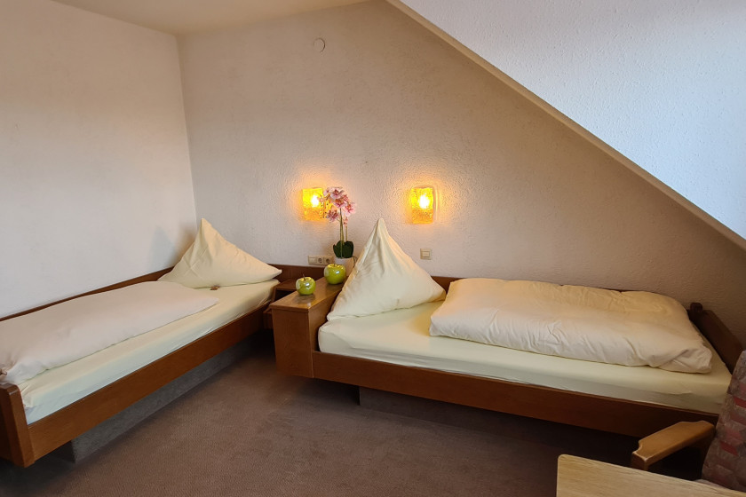 Doppelzimmer Bergblick mit 2 Einzelbetten - Pension Hauber 