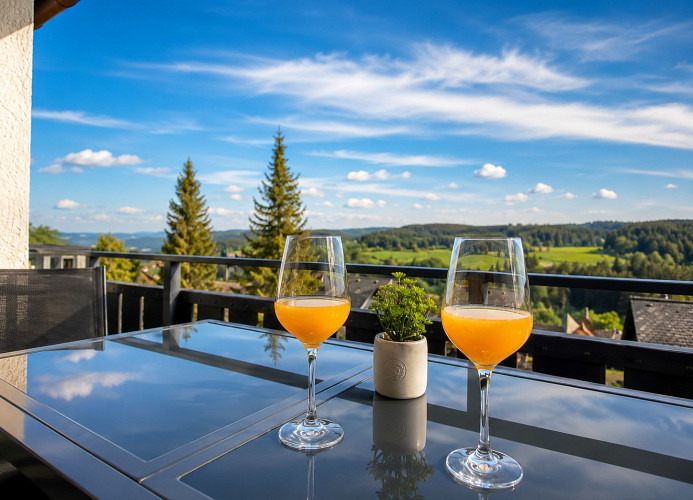 Ferienwohnung Schwarzwaldtraum – Maisonette mit zwei Terrassen & Panoramabalkon im Schwarzwald