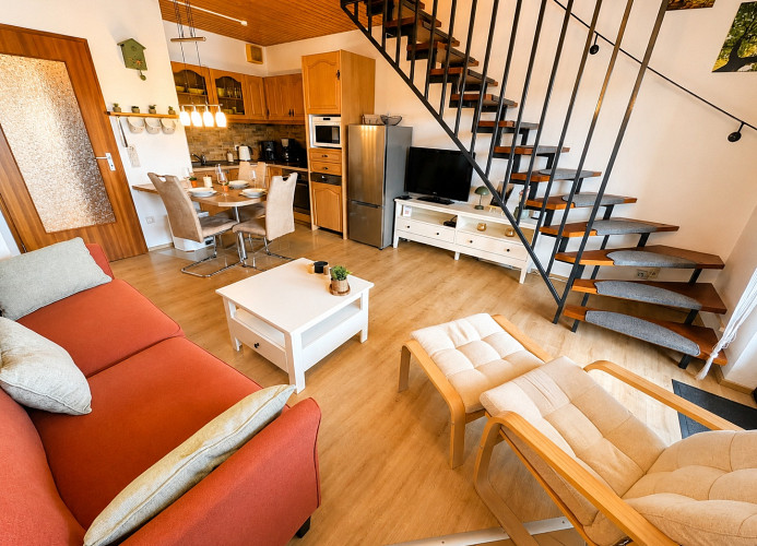  Ferienwohnung Waldblick mit Balkon und Dachterrasse mit traumhaftem Südblick - Mein SWH