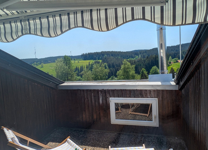  Ferienwohnung 'Waldblick' mit Balkon und Dachterrasse mit traumhaftem Südblick - Mein SWH