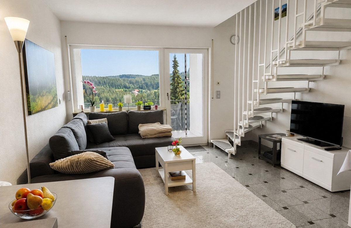 Ferienwohnung Schwarzwaldtraum – Maisonette mit zwei Terrassen & Panoramabalkon im Schwarzwald